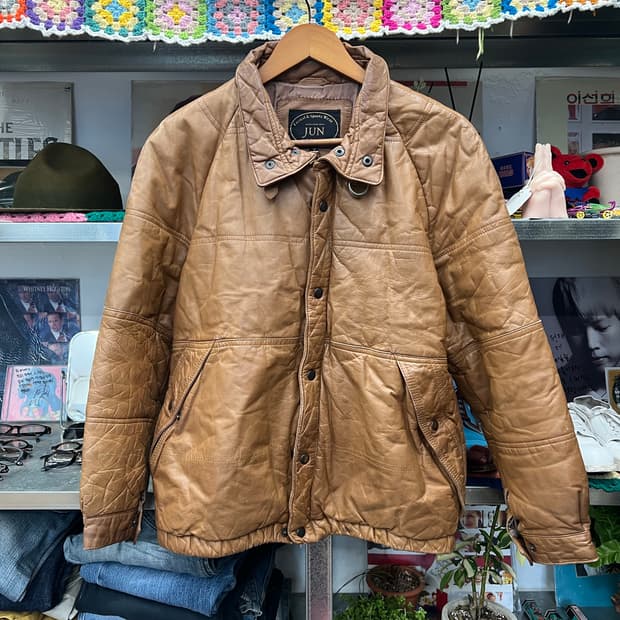 Vintage JUN Leather Padding Jacket 