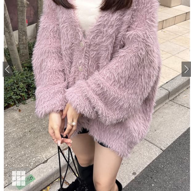 GRL 그레일 핑크 가디건 프리사이즈