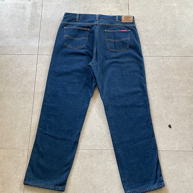 디키즈 플란넬 안감 데님팬츠 청바지