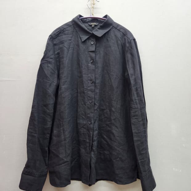 마시모두띠 블랙 린넨 셔츠 38(M)