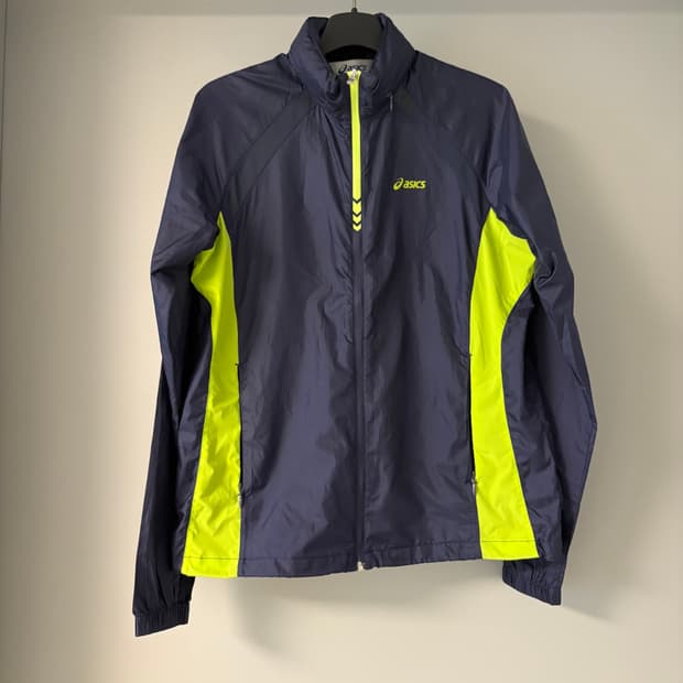 Asics navy windbreaker