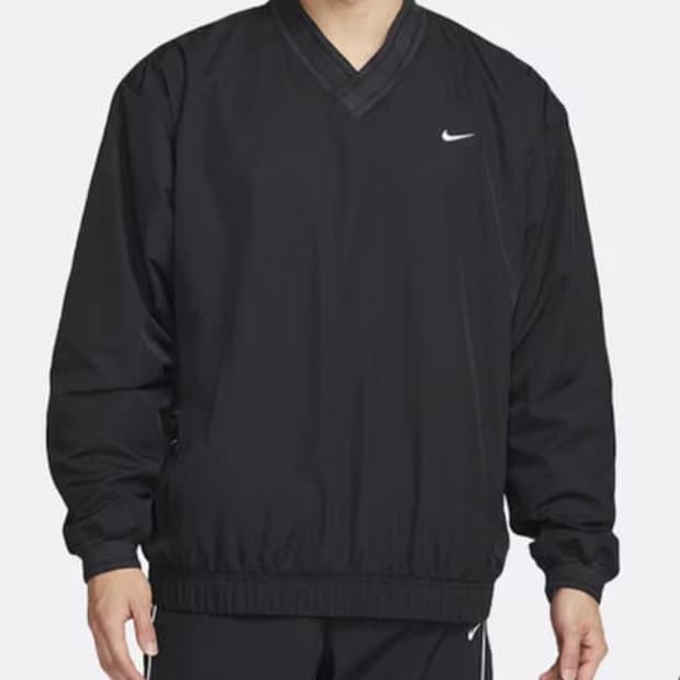 [XL]나이키 솔로 스우시 우븐 웜업 윈드셔츠 블랙