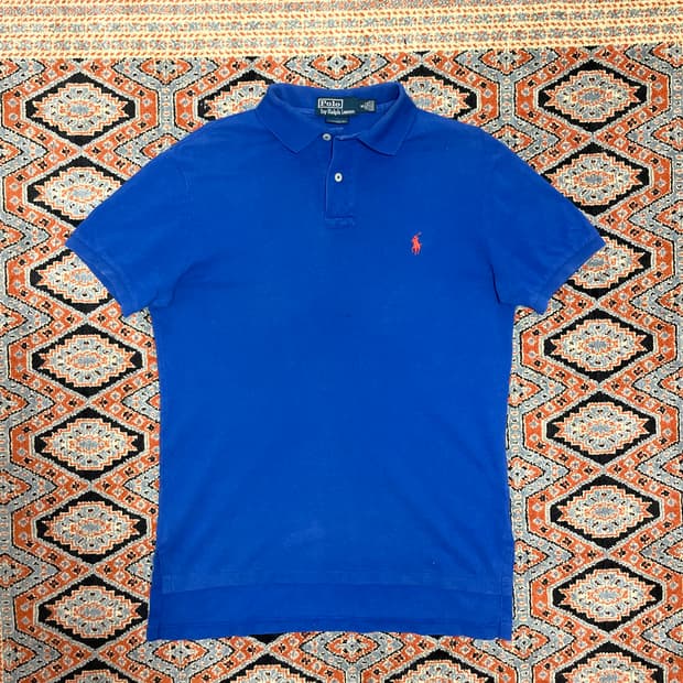 폴로랄프로렌 블루 반팔 카라티셔츠 남성S