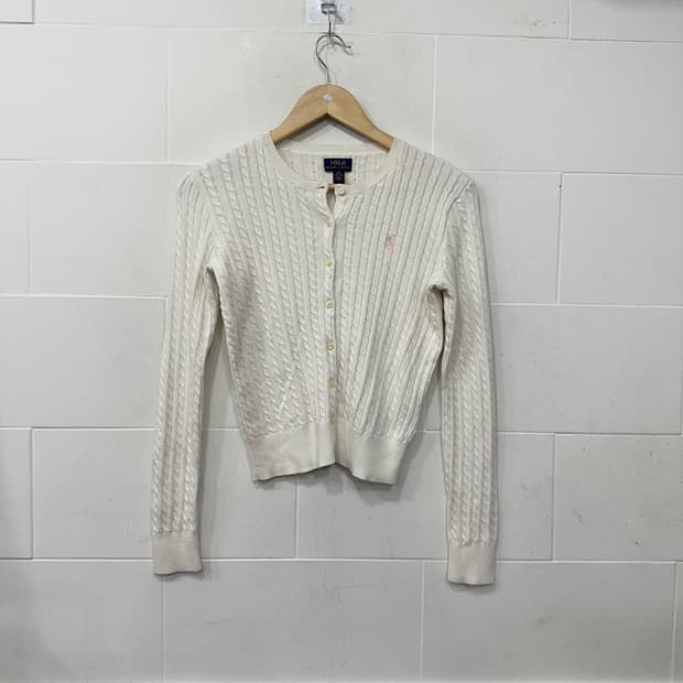 폴로 랄포르렌 꽈배기 가디건