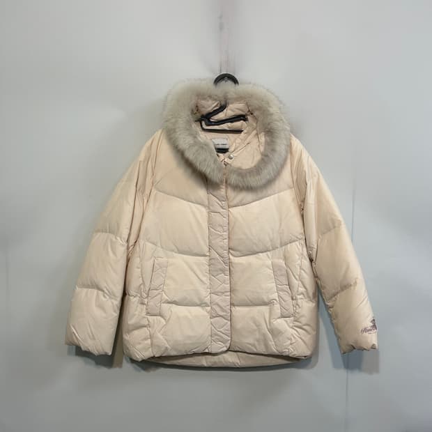 써스데이아일랜드 폭스퍼 자수 숏패딩 푸퍼 85