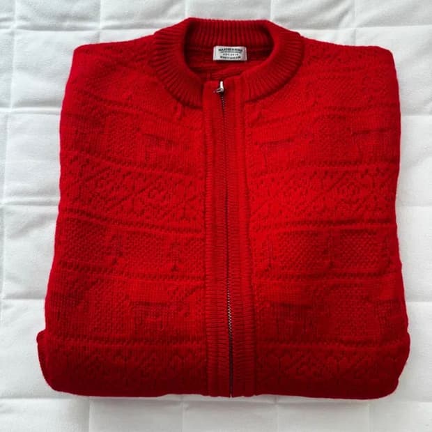 [2] 마티앤선즈 자카드 zip army 스웨터 가디건