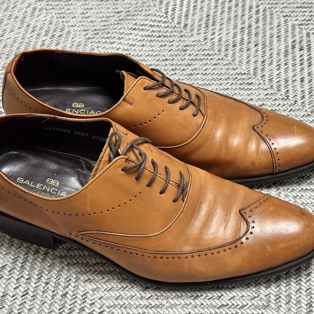 [정품]발렌시아가 빈티지 윙팁 구두 270