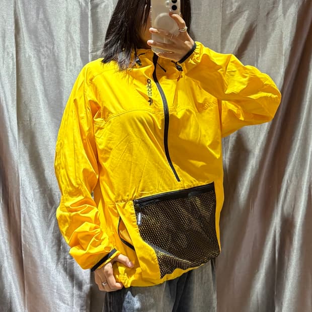 S 아디다스 파이어버드 블루 배색 화이트 바람막이