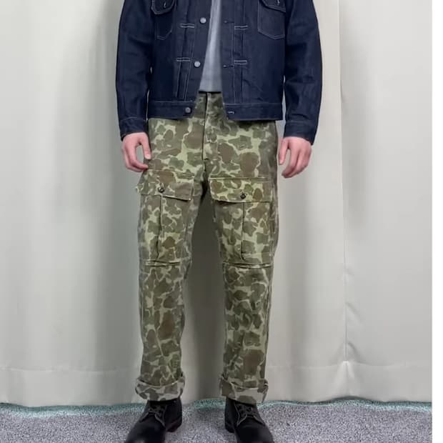 BRONSON M 43 덕헌팅 카모 카고 팬츠 