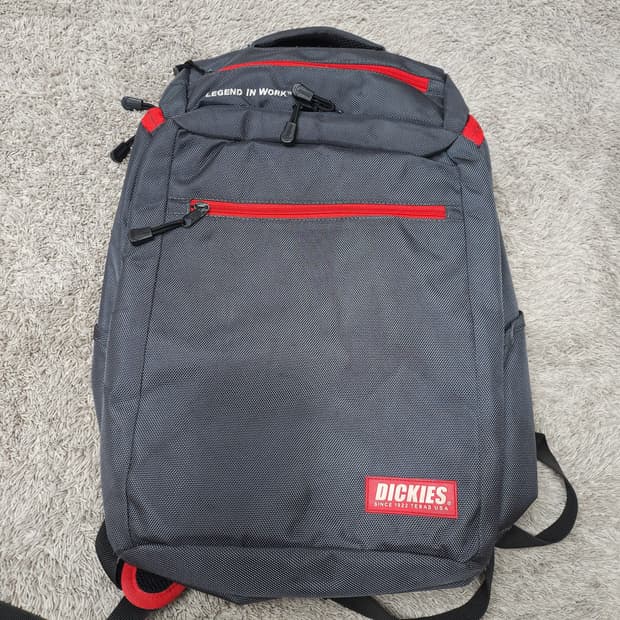 디키즈 그레이 레드 포인트 백팩