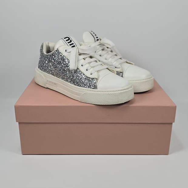 미우미우 글리터 스니커즈 ( 225 )