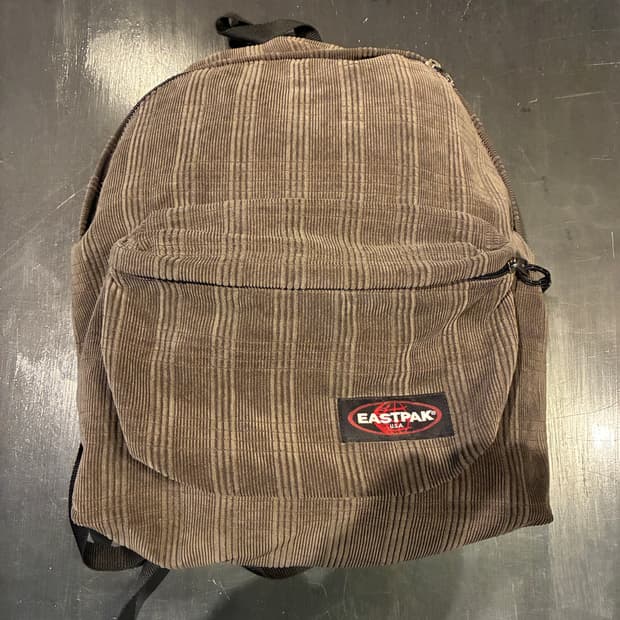 이스트팩 코듀로이 백팩 브라운 모리걸 갸루