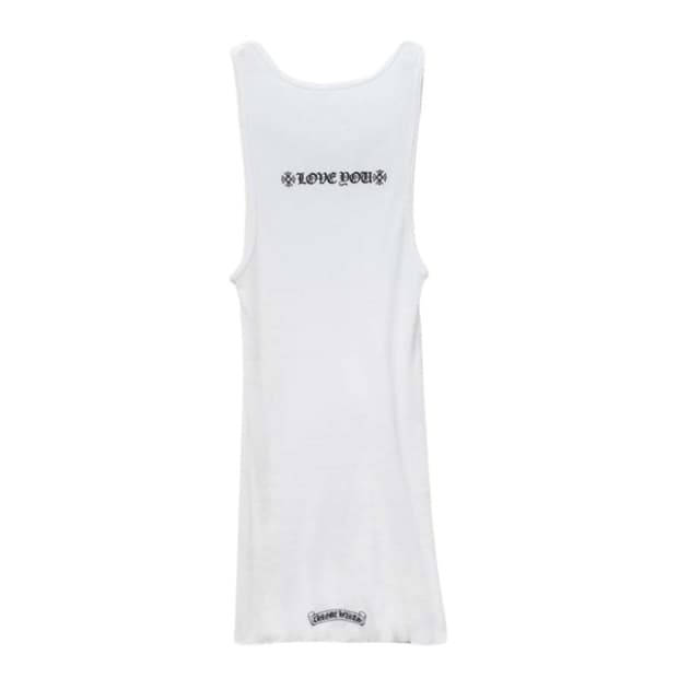 (L)크롬하츠 러브유 탱크탑 화이트