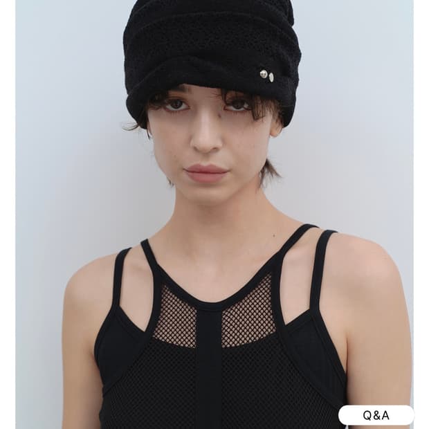 밀로우먼 심볼 레이스 비니 블랙