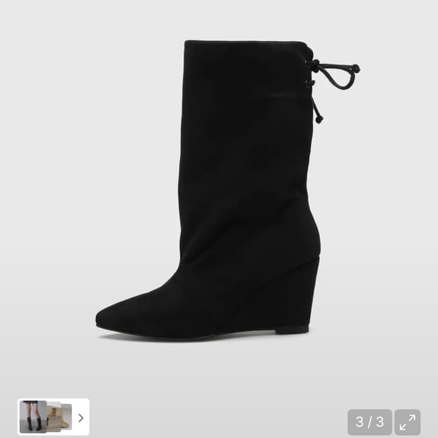 솔트앤초콜릿 포쉬 웨지 미들부츠 235