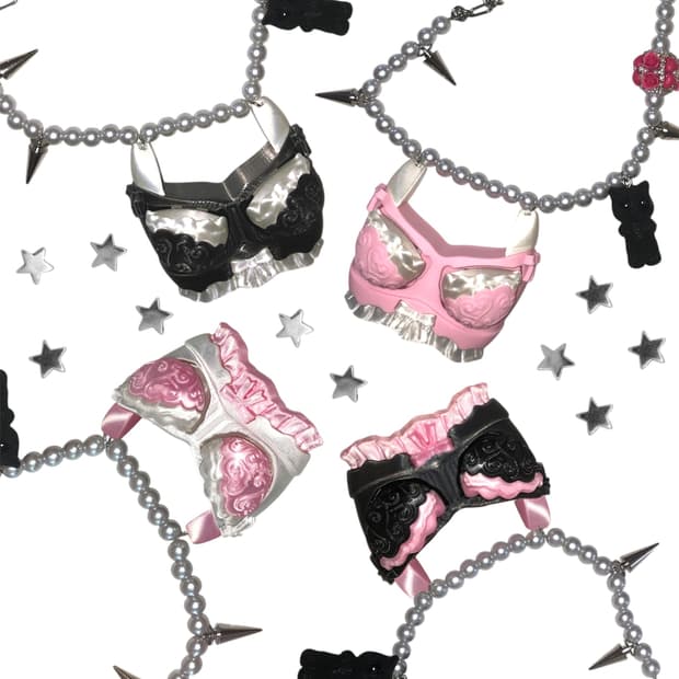 bra clicker necklace (4 color)