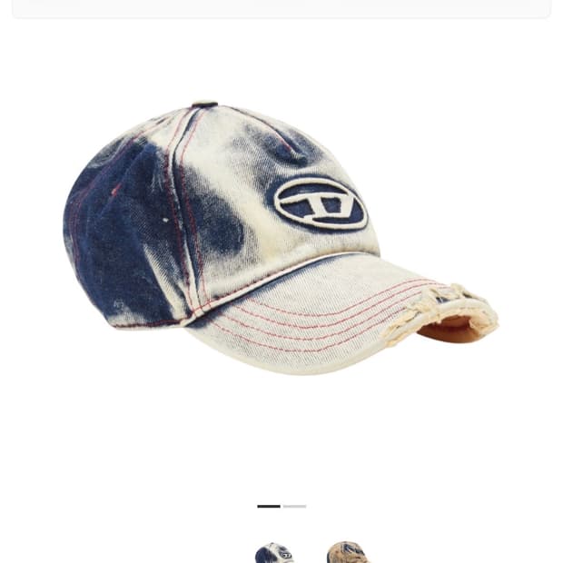 (1) 디젤 C-세이몬 트리티드 데님 베이스볼 캡 블루 화이트