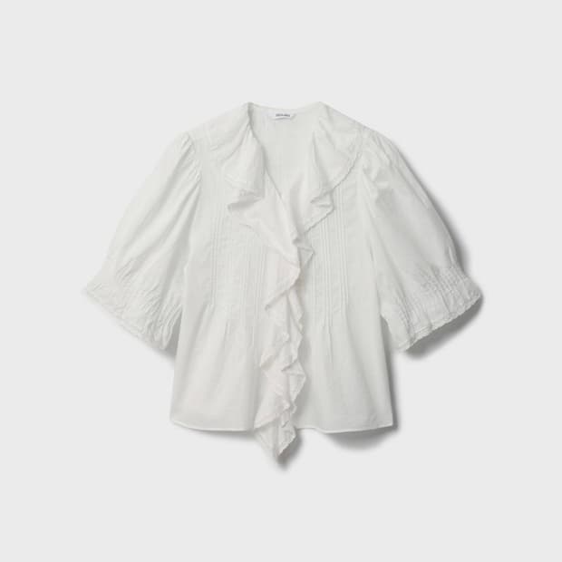 OUILARA Cecillia Ruffle Blouse [White]
