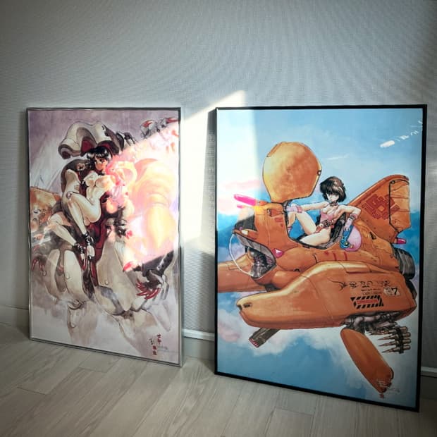 1999 당시물 시로 마사무네 일러스트 포스터 액자