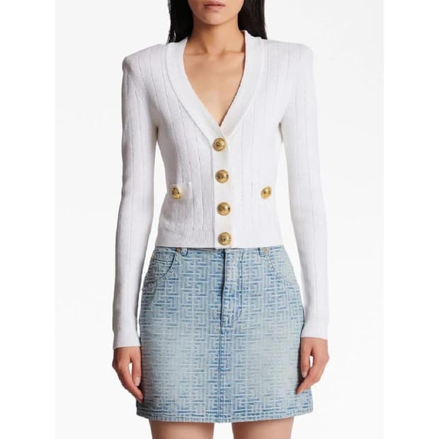 발망 V넥 포인텔 니트 스타일 가디건 (CF1KL007KB07)