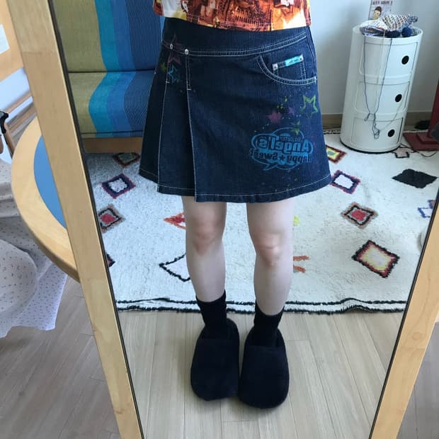 star.. denim skirt