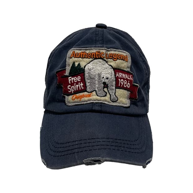 에어워크 네이비 빈티지 볼캡 모자