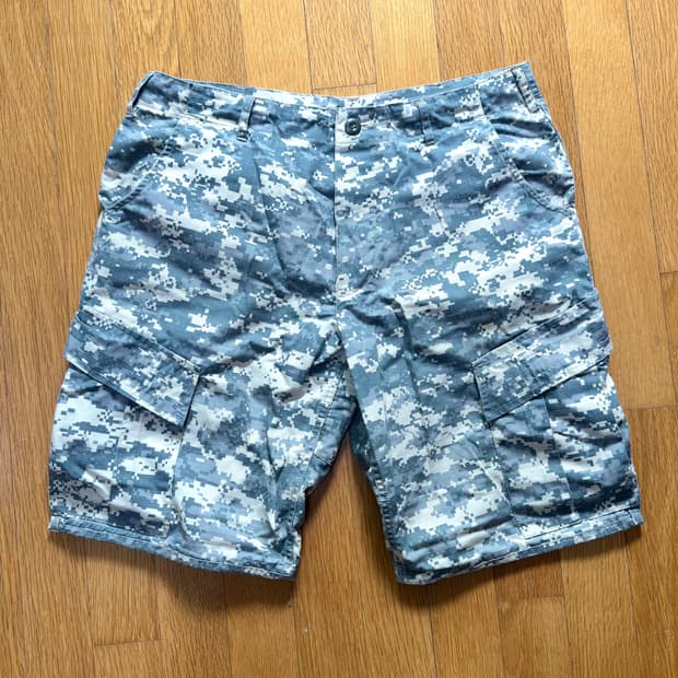 빈티지 디지털카모 카고 쇼트팬츠