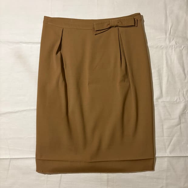 모스키노 카멜 리본 스커트