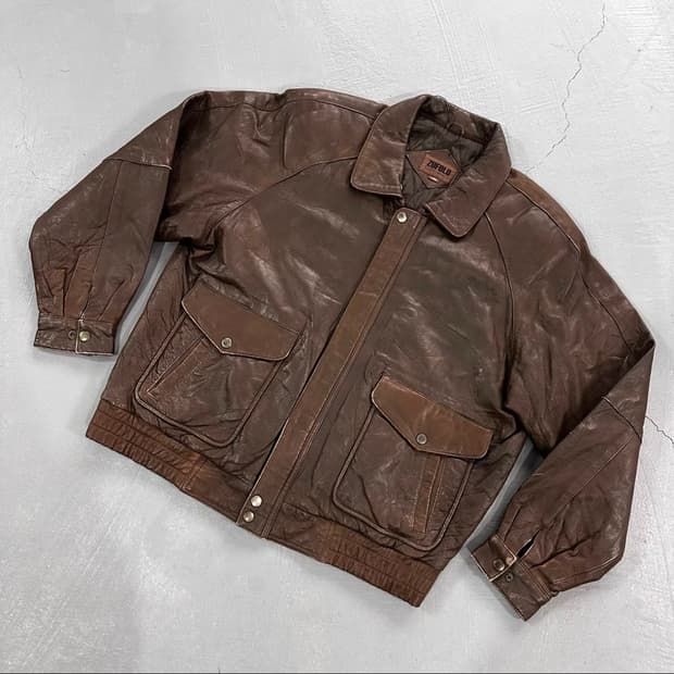 일본 빈티지 고트스킨(산양가죽) 플라이트 자켓