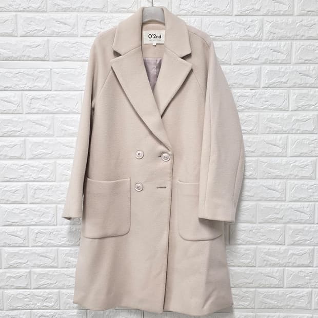 택포// M 한섬 오즈세컨 연핑크 모혼방 겨울 코트