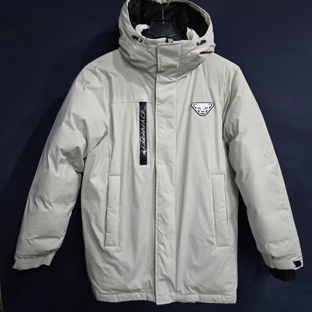 다이나핏 아이보리컬러 남성 100 덕다운 하프패딩 