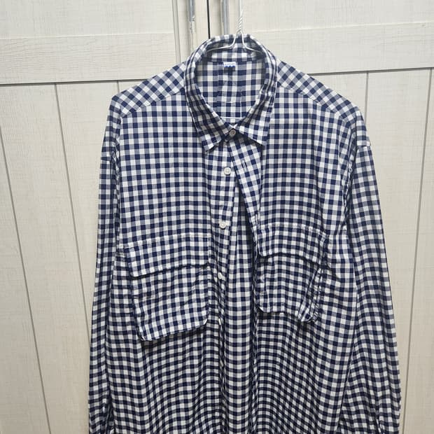 소프터 깅엄체크셔츠 네이비 M사이즈