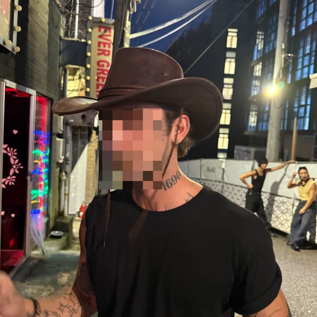 fake leather cowboy hat