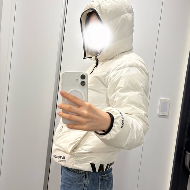 AAPE 패딩 아이보리 M