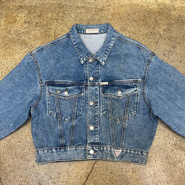 레어 90s 빈티지 USA 게스 GUESS 데님자켓 청자켓