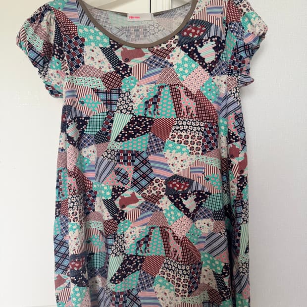 Ne net cute patchwork puff T-shirt