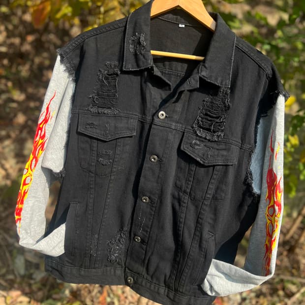 불꽃 데님자켓
