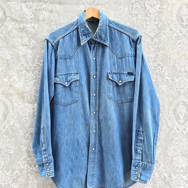 80s 시어스 데님 웨스턴 셔츠