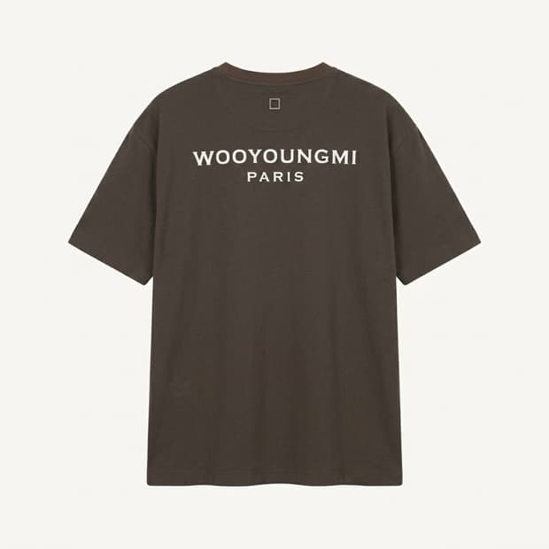 우영미 백로고 반팔 브라운 (52)
