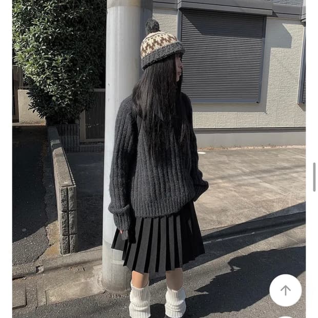 (새상품)애니원모어 혼다 플리츠 미디스커트