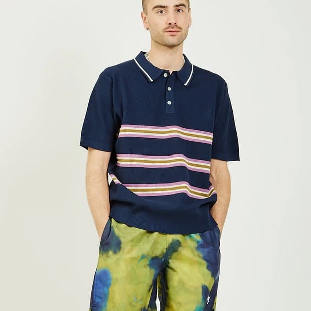 스투시 몬테고 니트 폴로 네이비 XL