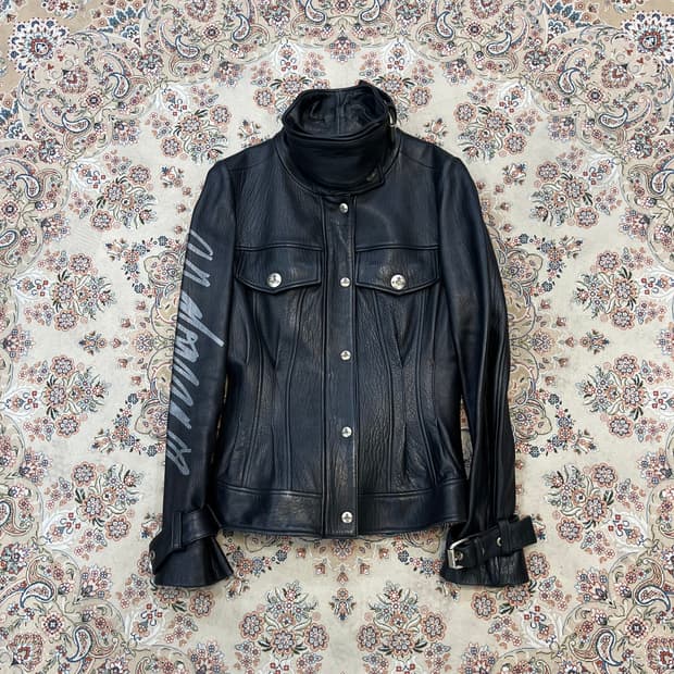 비비안웨스트우드  앵글로매니아 CHAOS 카오스 하이넥 램스킨 자켓