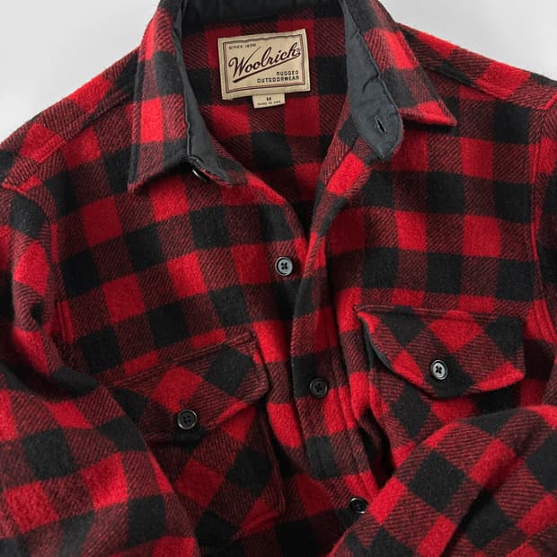 90s 빈티지 울리치 버팔로 체크 울 셔츠