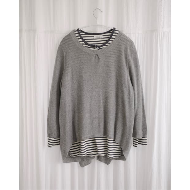 상의세트, Cashmere knit&stripe t-shirts