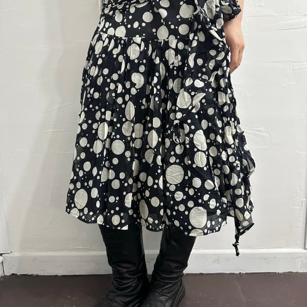 zara dot strap midi skirt
