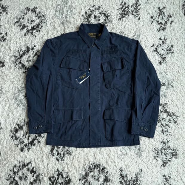 폴로 랄프로렌 - 밀리터리 네이비 립스탑 정글 퍼티그 자켓 새상품