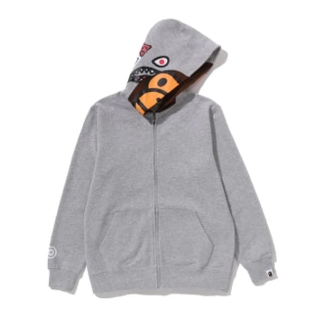 (택O) 베이프 후드 집업 주니어 MILO SHARK ZIP HOODIE