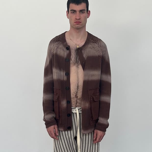 [1]에드워드 커밍 워시드 가디건/브라운