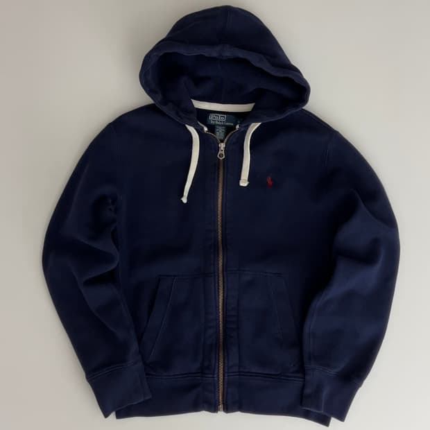 폴로 랄프로렌 써멀 네이비 후드집업 S