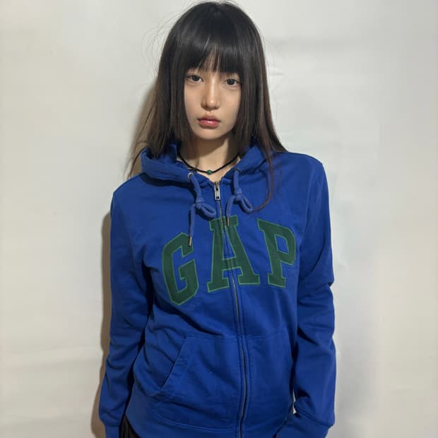 90s GAP 블루 후드 집업